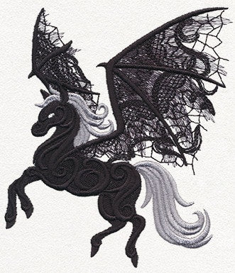 Ghost Pegasus Embroidered Canvas Field Bag