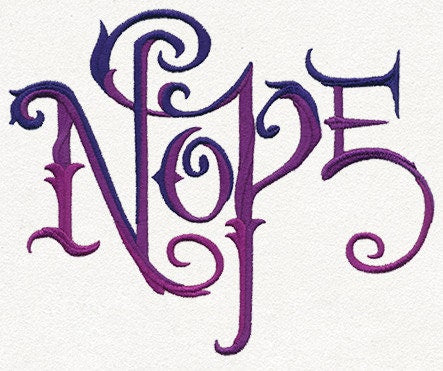 Nope - Funny Saying Embroidered Canvas Field Bag