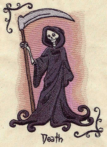 Tarot - Death Embroidered Canvas Field Bag