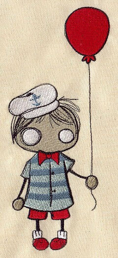 Zombie Sailor Boy with Balloon Embroidered Canvas Field Bag