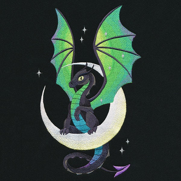 Lunar Dragon Embroidered Canvas Messenger Bag