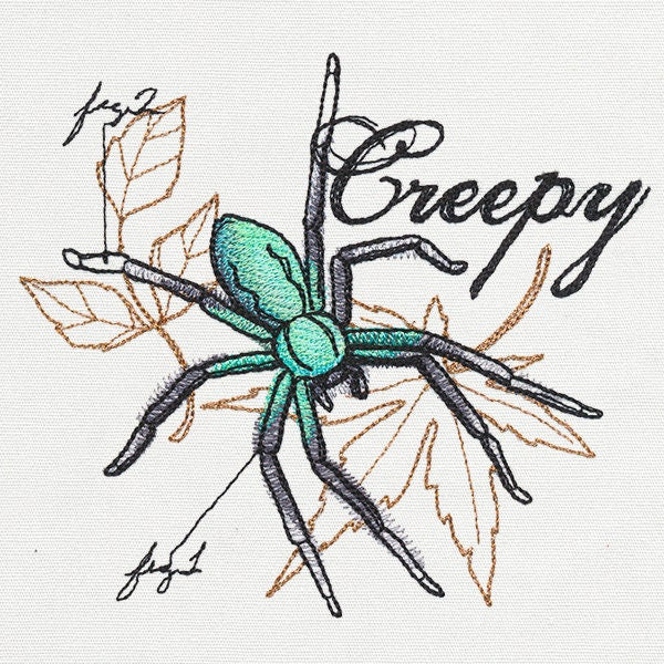 The Laboratory - Spider Embroidered Canvas Tech, Tablet, iPad, Kindle, Fire, Camera Bag
