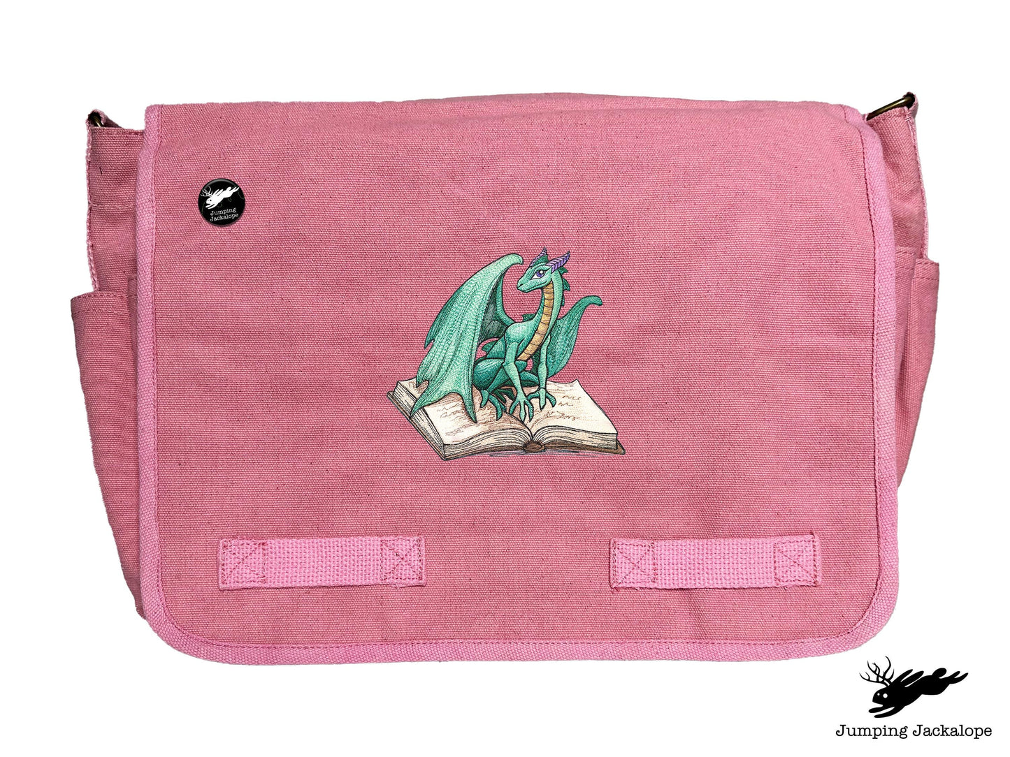 Novel Fantasy Dragon Embroidered Classic Canvas Messenger Bag