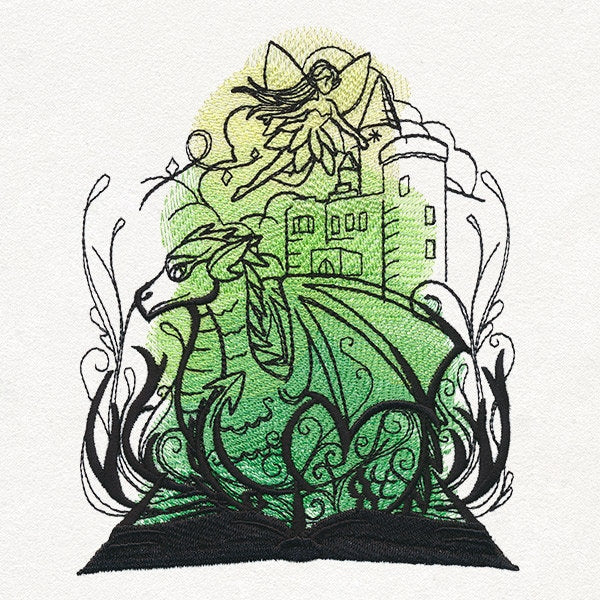 Literary Magic - Fantasy Embroidered Canvas Field Bag