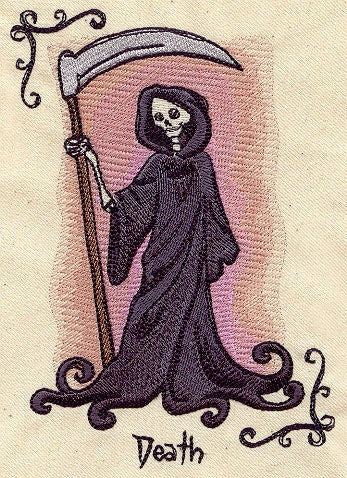 Tarot - Death Embroidered Canvas Messenger Bag