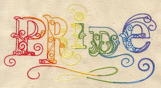 Pride Embroidered Canvas Messenger Bag