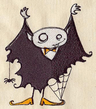 I Vant You Dead or Alive Vampire Embroidered canvas Fied Bag