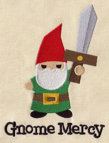 Gnome Mercy Embroidered Canvas Messenger Bag