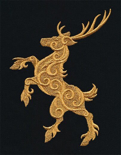 Gilded Heraldry - Stag Embroidered Canvas Field Bag