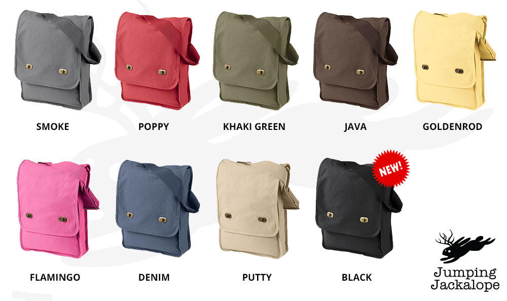 Ahoy Matey Canvas Embroidered Field Bag
