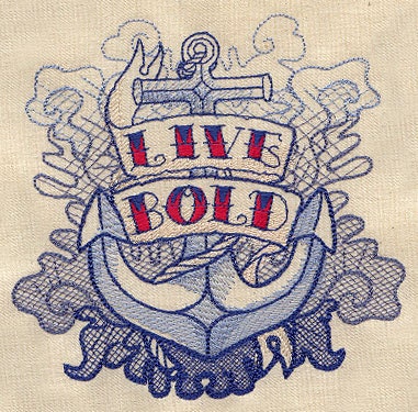 The Seven Seas - Live Bold Tattoo Embroidered Canvas Messenger Bag