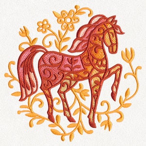 Bohemian Woods - Horse Embroidered Canvas Messenger Bag