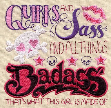 Quirks and Sass and All Things Badass Embroidered Canvas Field Bag