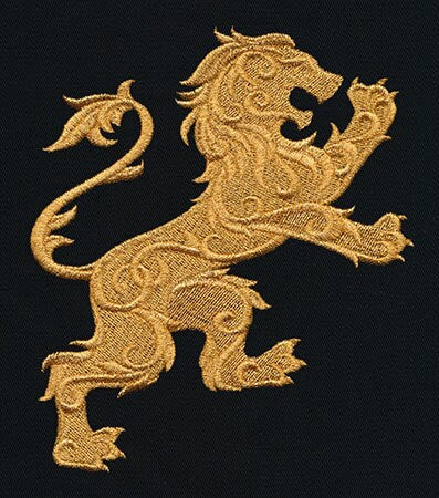Gilded Heraldry - Lion Embroidered Canvas Field Bag
