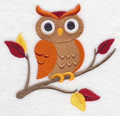 Owl Field Bag, Owl Bag, Owl Messenger Bag, Autumn Enchantment Owl Embroidered Canvas Field Bag