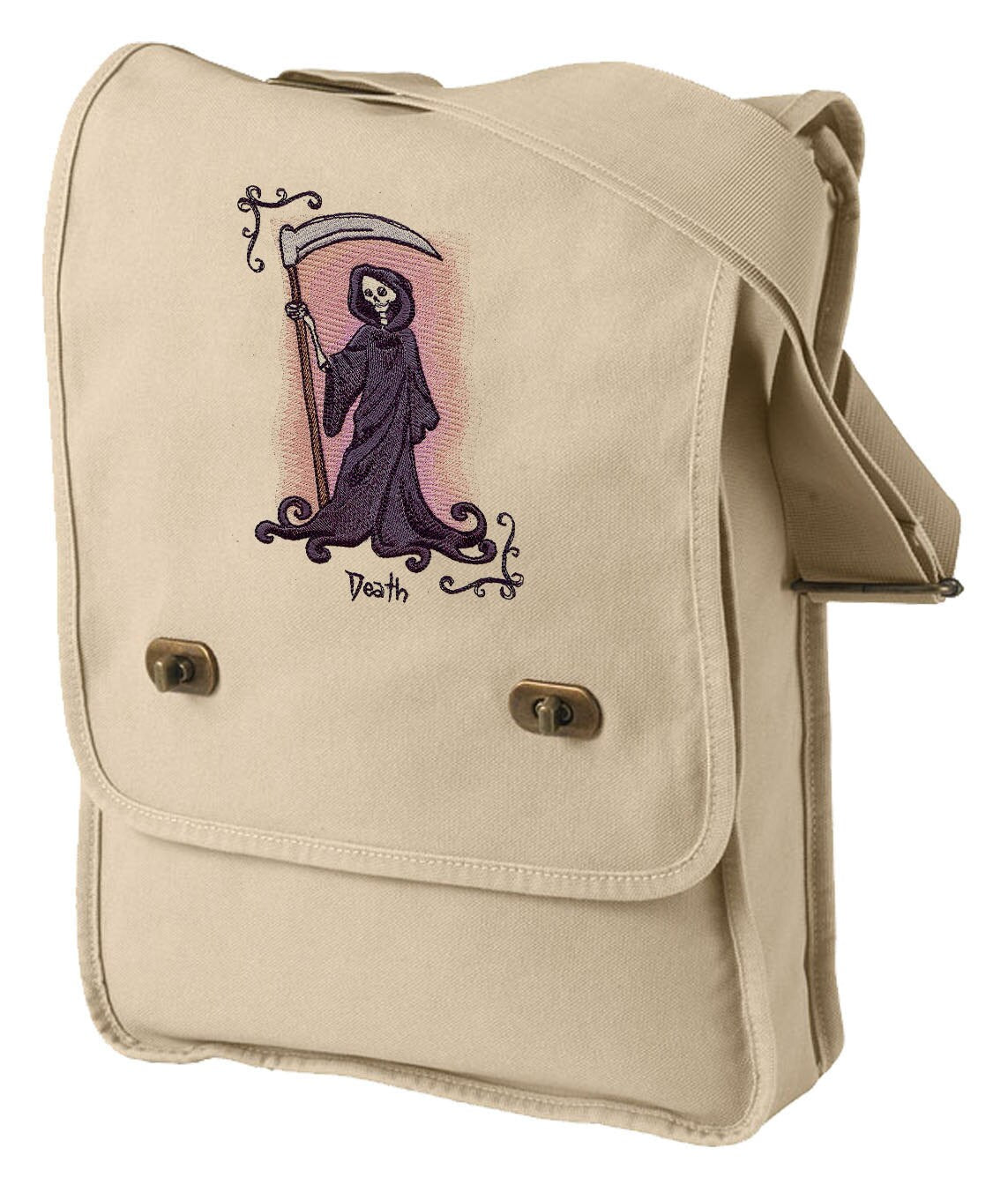 Tarot - Death Embroidered Canvas Field Bag