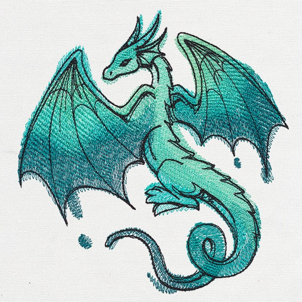 Dragon Bag, Colorful Dragon, Green Dragon, Spectrum - Dragon Embroidered Canvas Messenger Bag