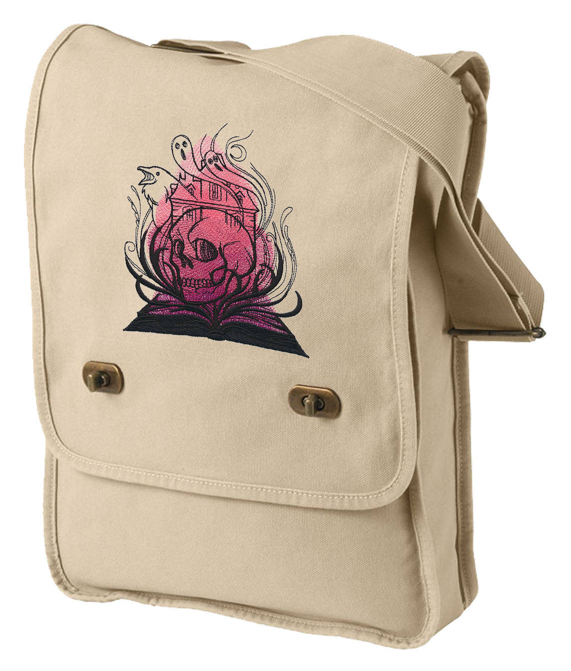Literary History - Horror Embroidered Canvas Field Bag