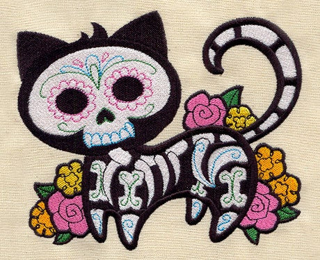 Gato Muerto Embroidered Canvas Messenger Bag