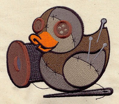 Duck Field Bag, Crafty Duck Canvas Embroidered Field Bag