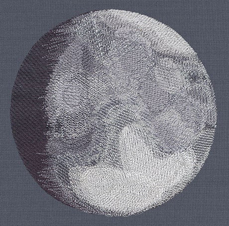 Lunar Light Embroidered Canvas Messenger Bag