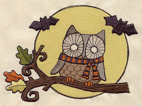 Night Fliers Embroidered Canvas Messenger Bag