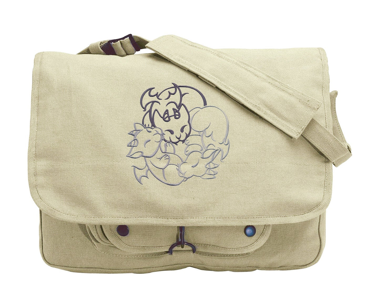 FantastiCute - Gargoyles Embroidered Canvas Messenger Bag