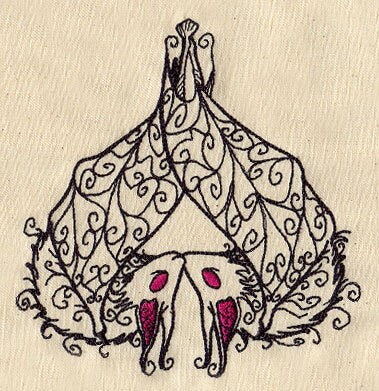 Batty Sweethearts Embroidered Canvas Messenger Bag