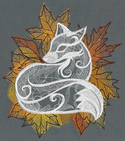 Fox Bag, Autumn Vixen Embroidered Canvas Messenger Bag