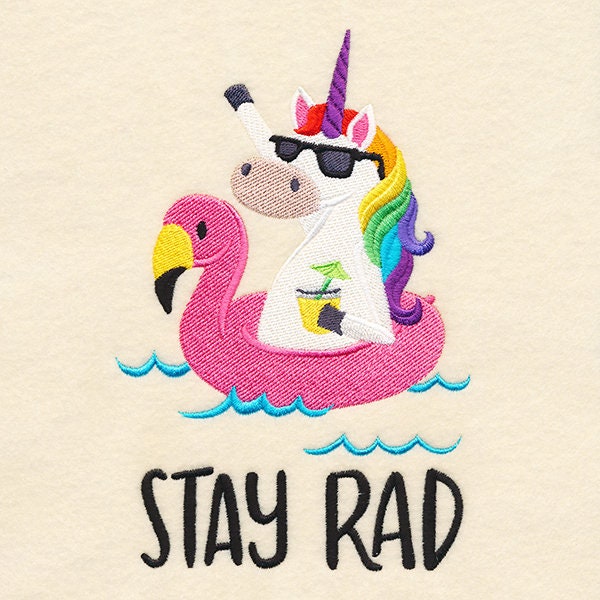 Stay Rad, Unicorn Bag, Unicorn Embroidered Canvas Tech, Tablet, iPad, Kindle, Fire, Camera Bag