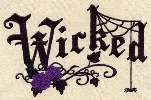 Wicked Embroidered Canvas Messenger Bag