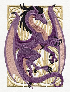Dragon Nouveau Embroidered Canvas Field Bag