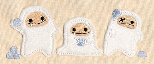 Abominable Snowball Fight, Abominable Snowman, Yeti Embroidered Canvas Tech, Tablet, iPad, Kindle, Fire, Camera Bag
