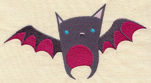 Baby Bat Embroidered Canvas Messenger Bag