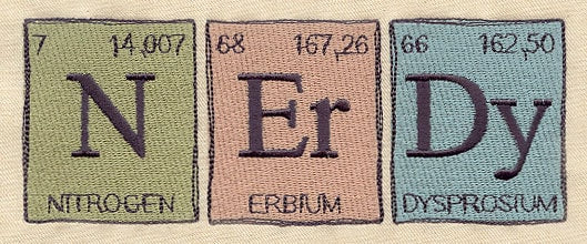 The Elements of Nerdy Embroidered Canvas Field Bag