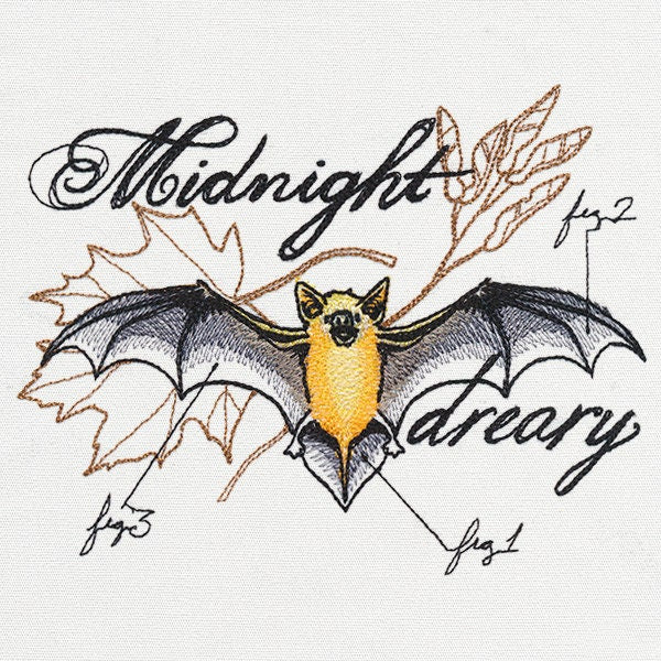 The Laboratory - Bat, Bat Bag, Bat Embroidered Canvas Tech, Tablet, iPad, Kindle, Fire, Camera Bag