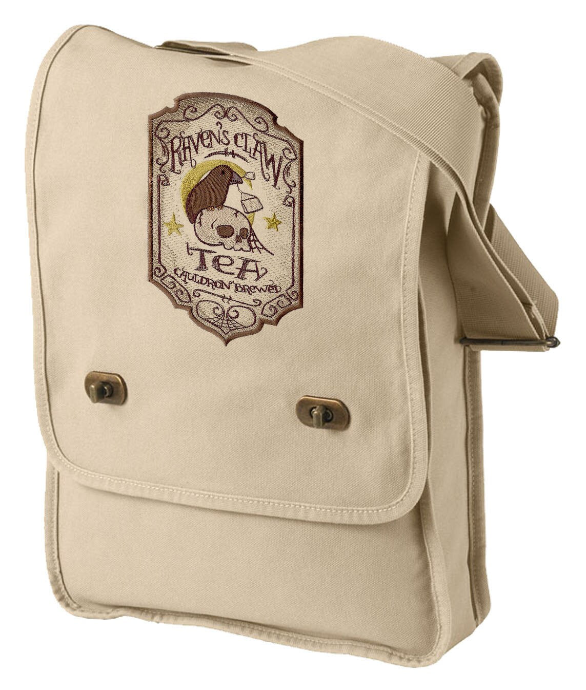 Raven's Claw Tea Embroidered Canvas Field Bag