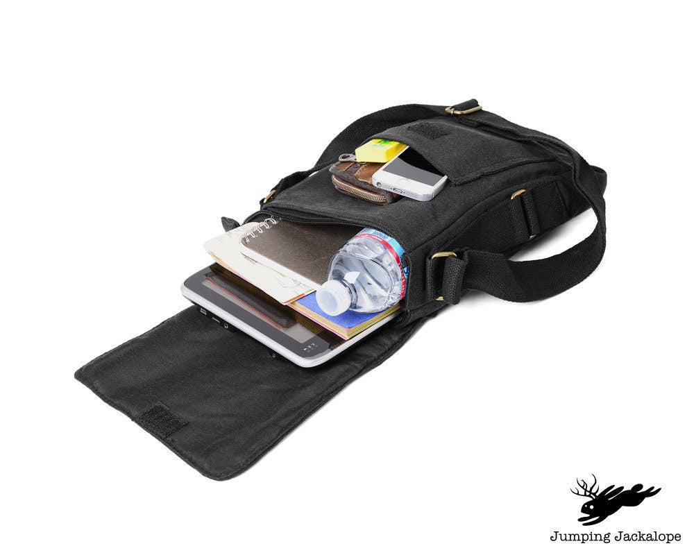 How About No, Cat Bag, Cat Embroidered Canvas Tech, Tablet, iPad, Kindle, Fire, Camera Bag