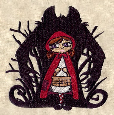 Wolf Shadow Embroidered Canvas Field Bag