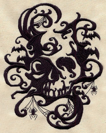 Spooky Shadows Embroidered Canvas Messenger Bag