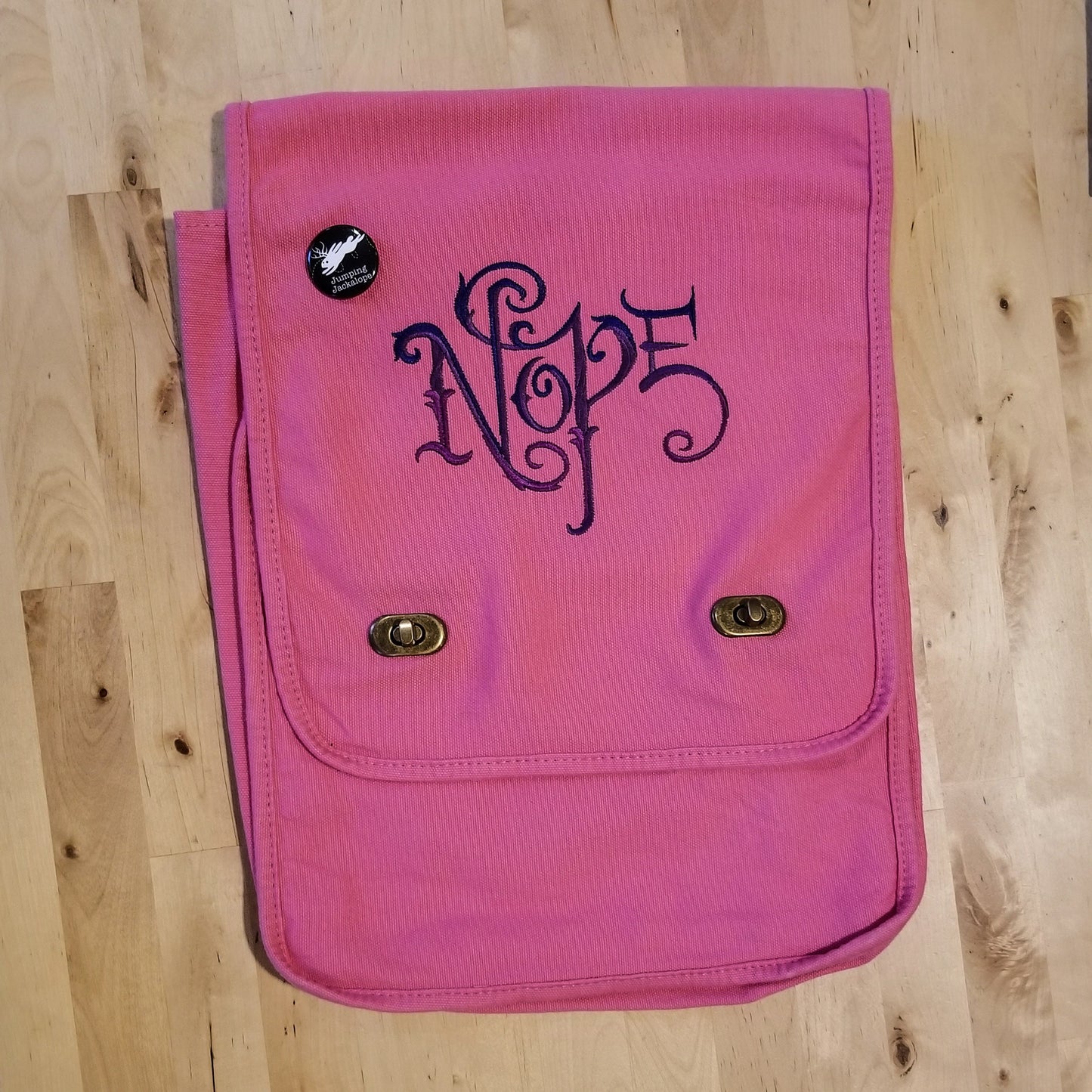 Nope - Funny Saying Embroidered Canvas Field Bag
