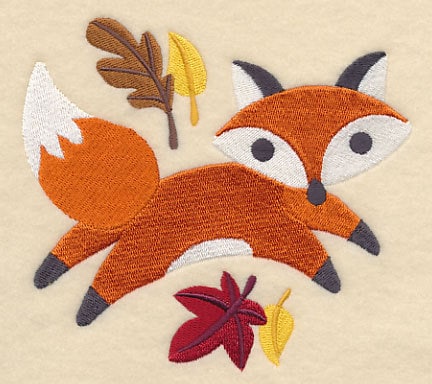 Fox Bag, Fox Canvas Field Bag, Fox Messenger Bag, Fox in Fall Frenzy Embroidered Canvas Field Bag