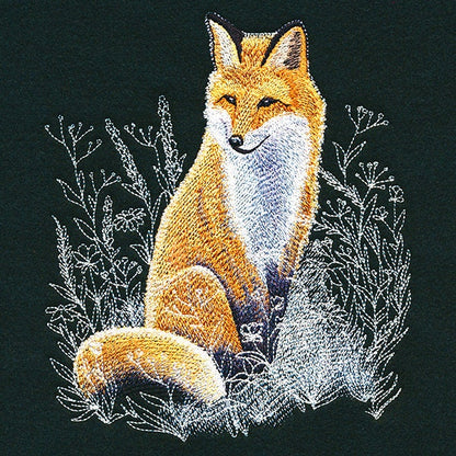Peaceful Fox Scene, Fox Bag, Fox Embroidered Canvas Messenger Bag