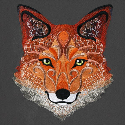 Autumn Baroque Fox Embroidered Canvas Messenger Bag