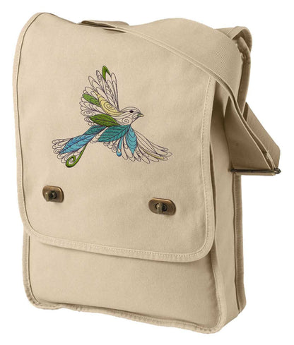 Lofty Nature Sparrow Embroidered Canvas Field Bag
