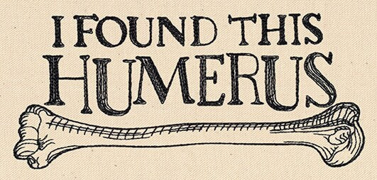 I Found This Humerus Embroidered Canvas Field Bag