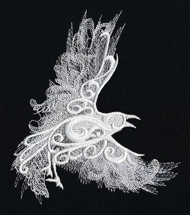Ghost Baroque - Raven Embroidered Canvas Field Bag
