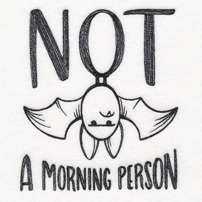 Not a Morning Person, Bat Bag, Bat Embroidered Canvas Tech, Tablet, iPad, Kindle, Fire, Camera Bag