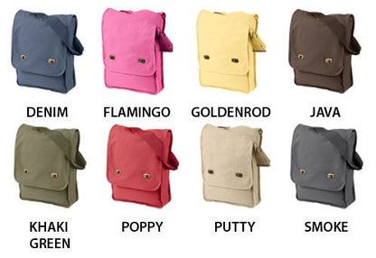 Ghost Baroque - Rose Embroidered Canvas Field Bag
