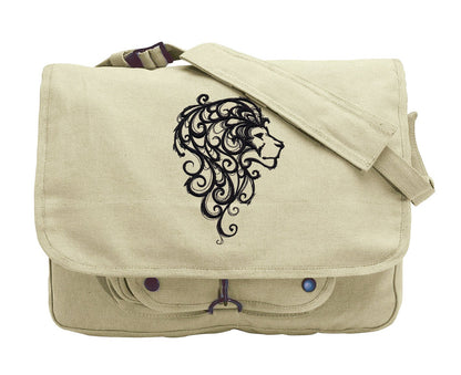 Mane Attraction Embroidered Canvas Messenger Bag